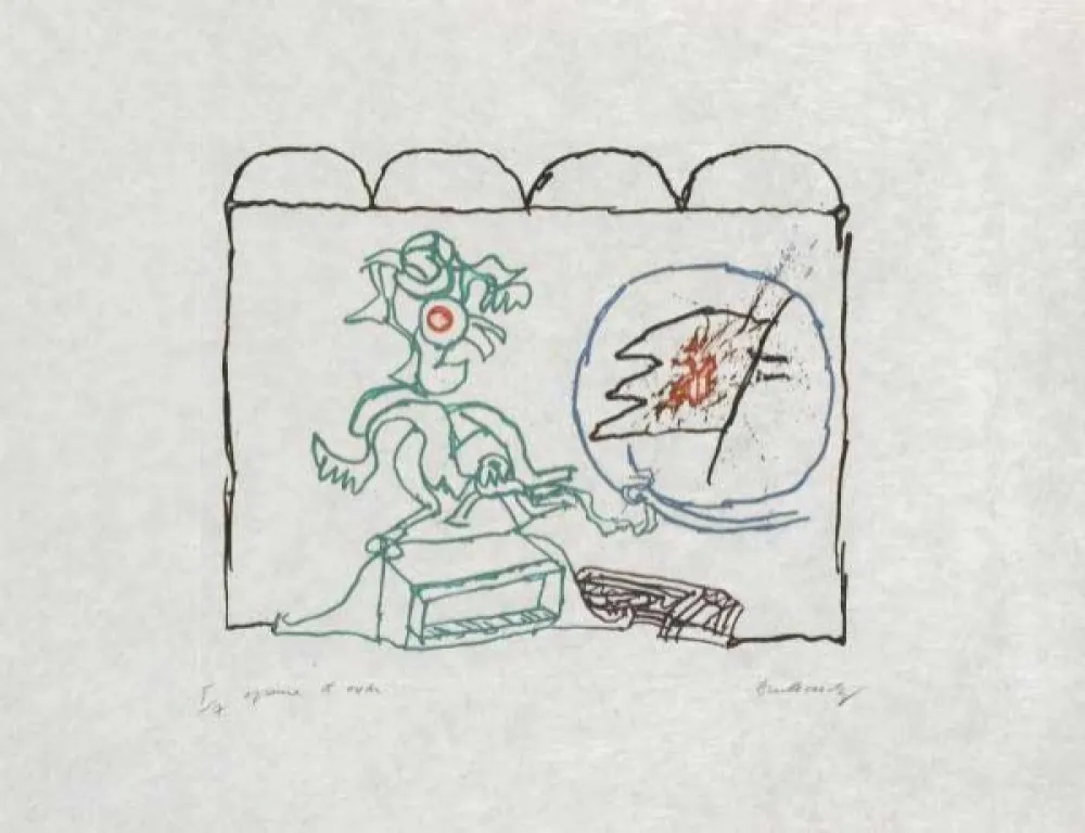 Grabado Alechinsky - Composition