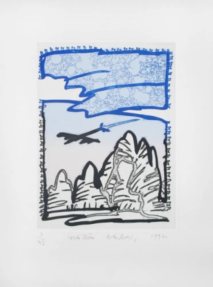 Grabado Alechinsky - Cordillière