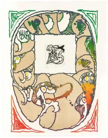 Litografía Alechinsky - Coup de pattes