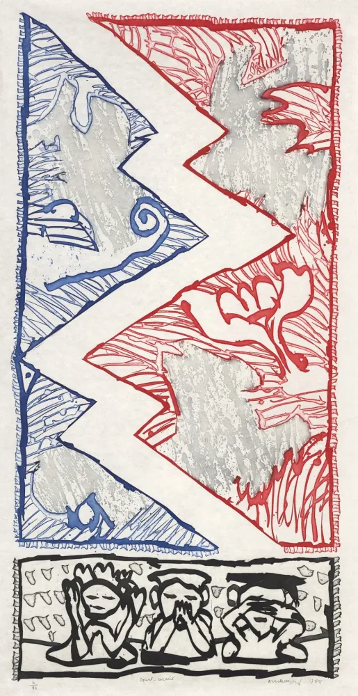 Grabado Alechinsky - Court circuit