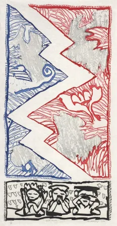 Grabado Alechinsky - Court circuit