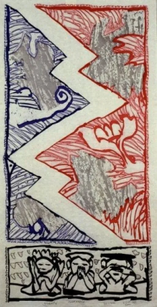 Grabado Alechinsky - Court-circuit