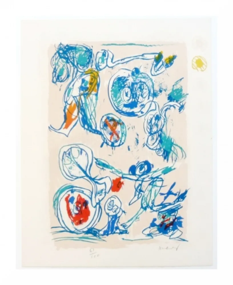 Litografía Alechinsky - Crayon sur coquille - Ordre dispersé