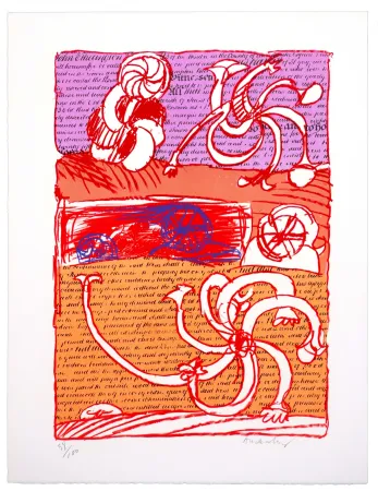 Litografía Alechinsky - Cursive