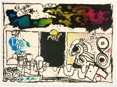 Litografía Alechinsky - Découverte de l'acide (acte I)