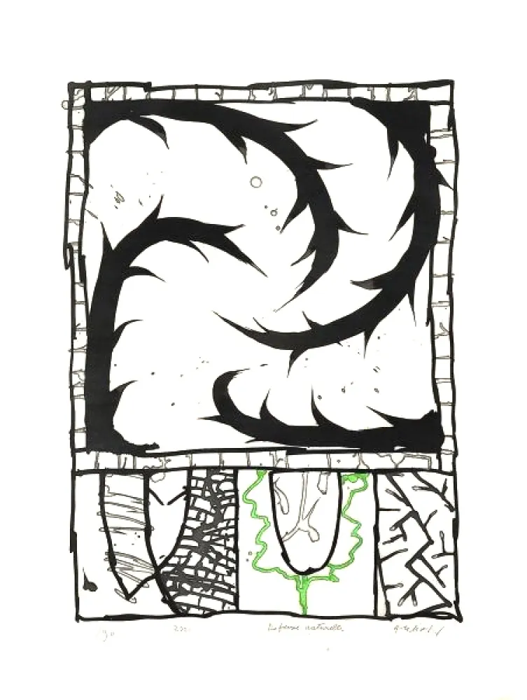 Grabado Alechinsky - Défense naturelle