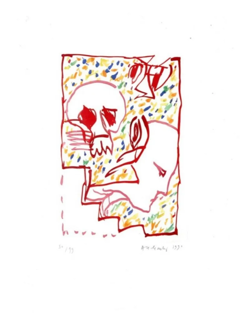 Grabado Alechinsky - Deuxième masque