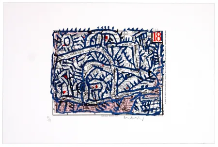 Litografía Alechinsky - Dix-huitème arrondissement (Paris)