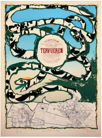 Litografía Alechinsky - Dotremont dans son village