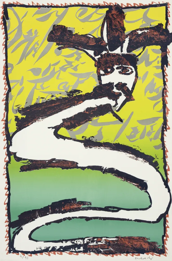 Litografía Alechinsky - Dotremont peintre de l'écriture