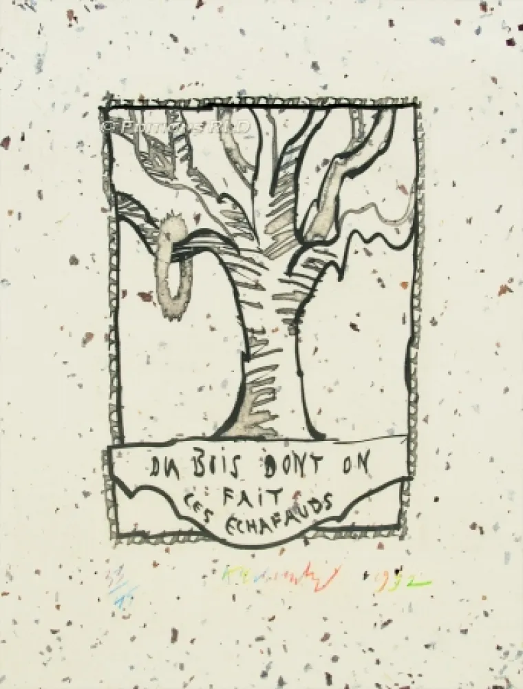 Aguafuerte Y Aguatinta Alechinsky - Du bois dont on fait les échafauds