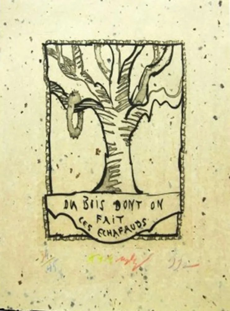 Grabado Alechinsky - Du bois dont on fait les echafauds