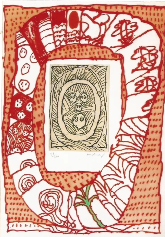 Grabado Alechinsky - Dusseldorf