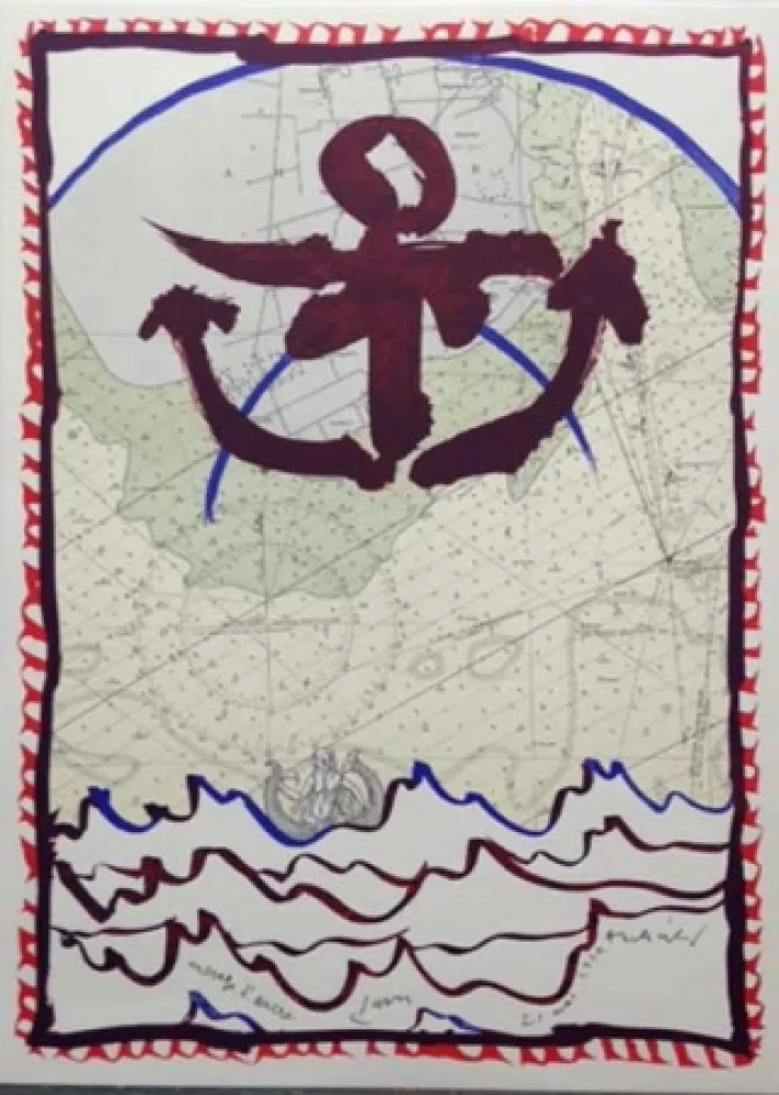 Litografía Alechinsky - Encrage d'ancre