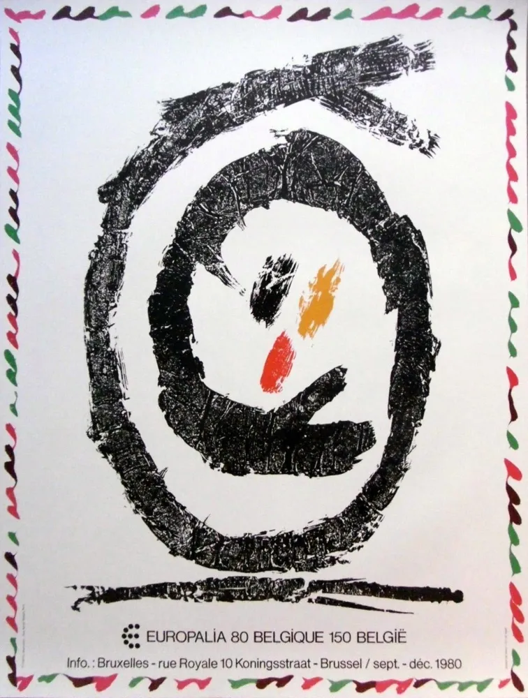 Litografía Alechinsky - '' Europalia 80 ''