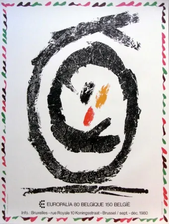 Litografía Alechinsky - '' Europalia 80 ''