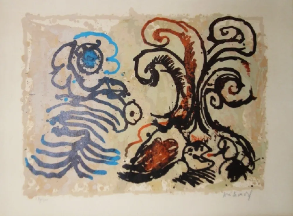 Litografía Alechinsky - Feuillage