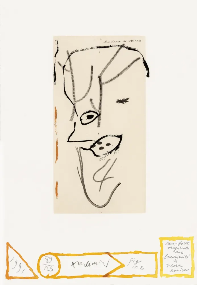 Aguafuerte Alechinsky - Flore danoise 02 - De Presque là