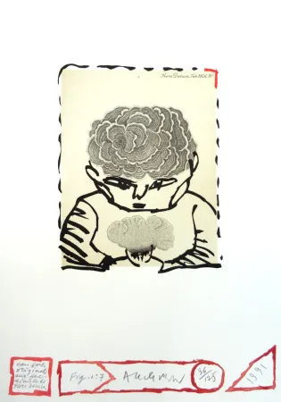 Aguafuerte Alechinsky - Flore danoise : L’enfant sourcier