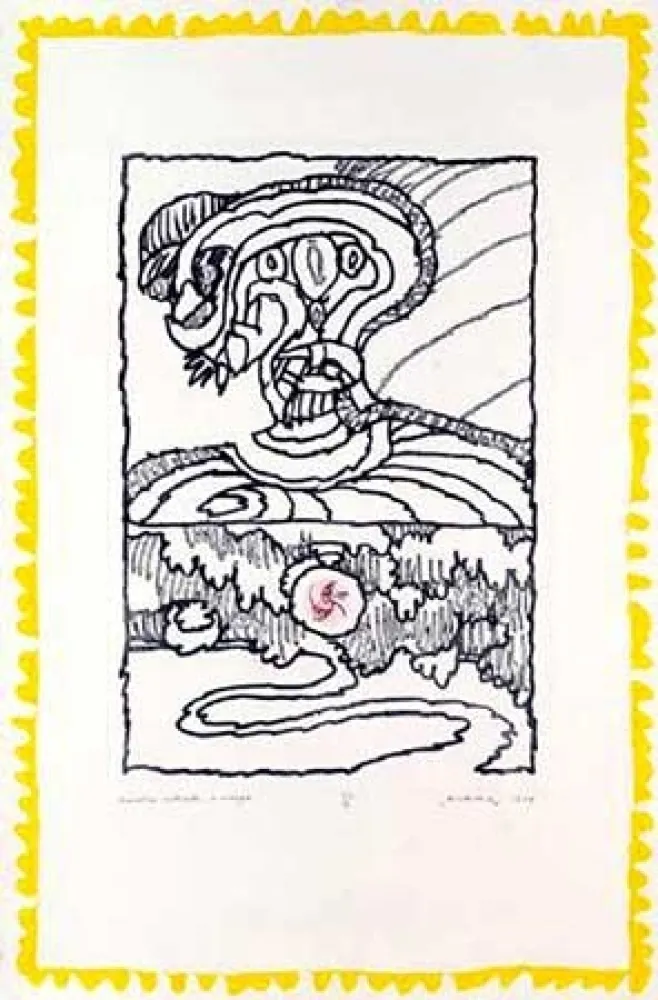 Grabado Alechinsky - Frontière naturelle