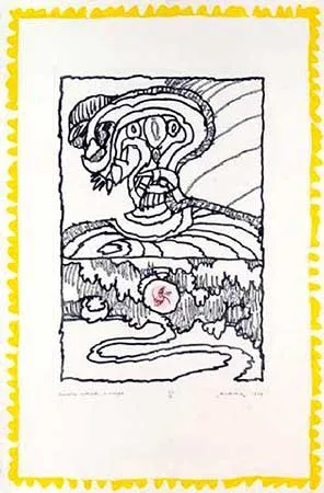 Grabado Alechinsky - Frontière naturelle