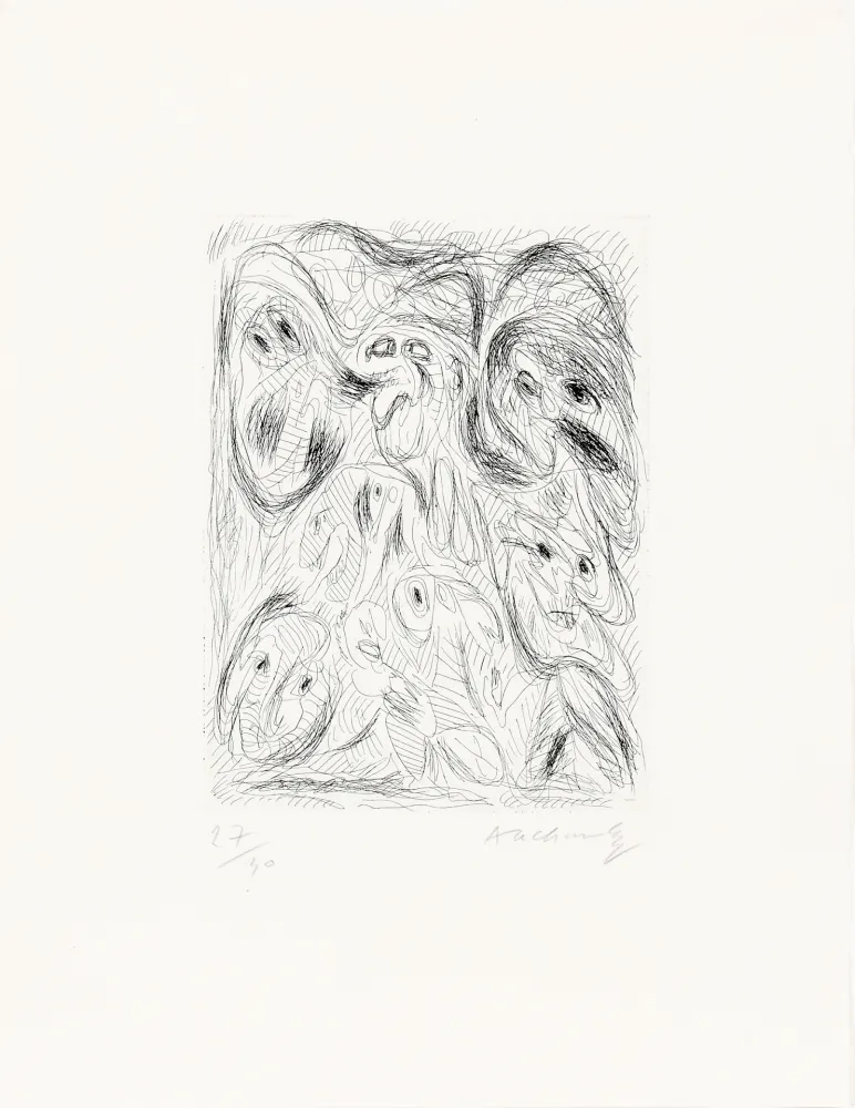 Aguafuerte Alechinsky - Fumées