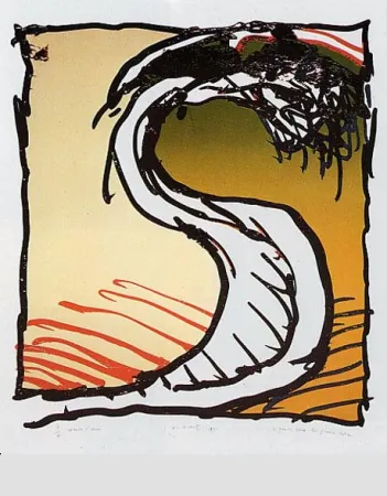 Litografía Alechinsky - Genou dans la grande r.