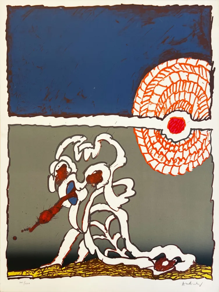 Litografía Alechinsky - Gnome et Gnose