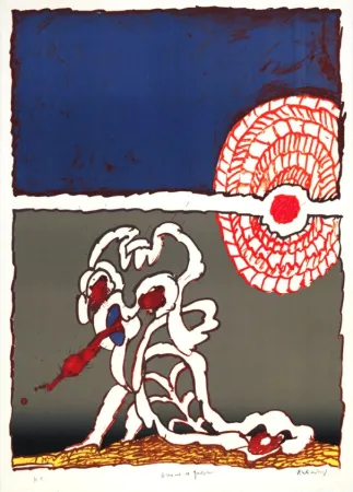 Litografía Alechinsky - Gnome et Gnose 2