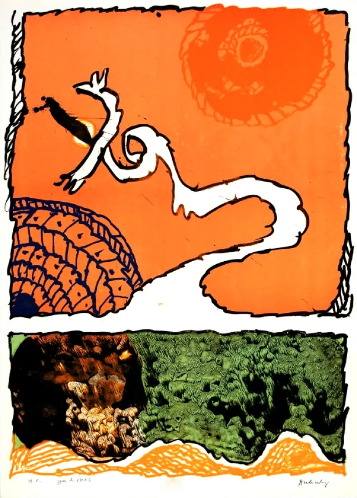 Litografía Alechinsky - Gnome et Gnose 5