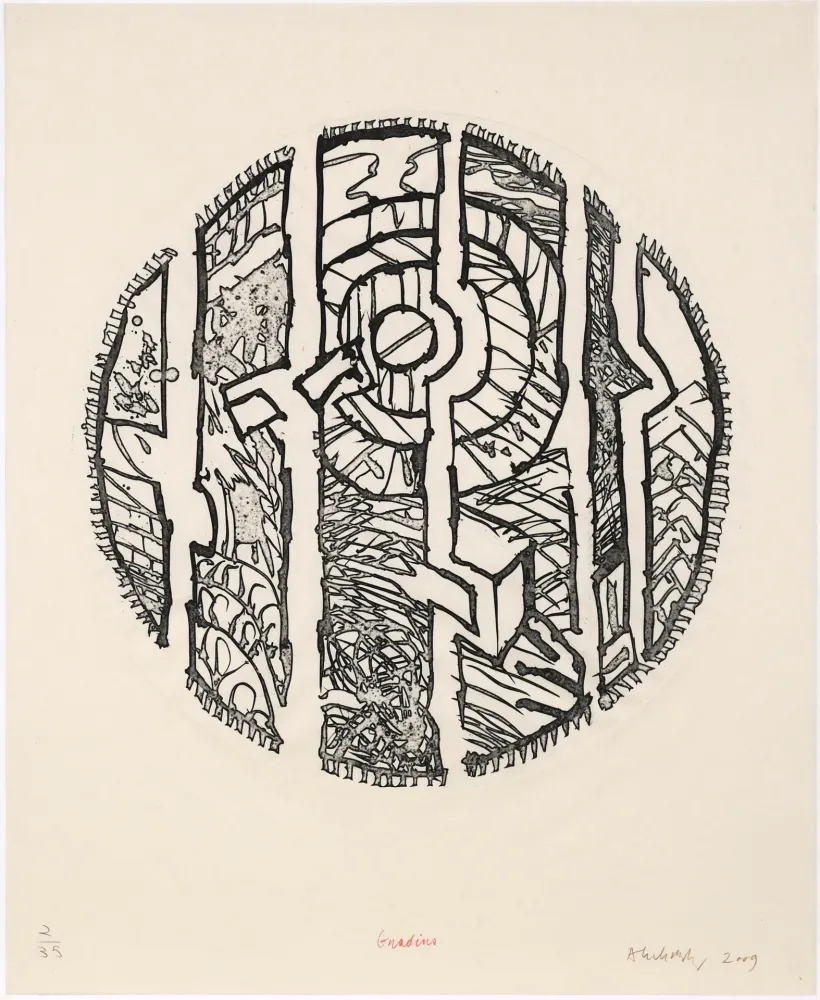 Aguafuerte Alechinsky - Gradins