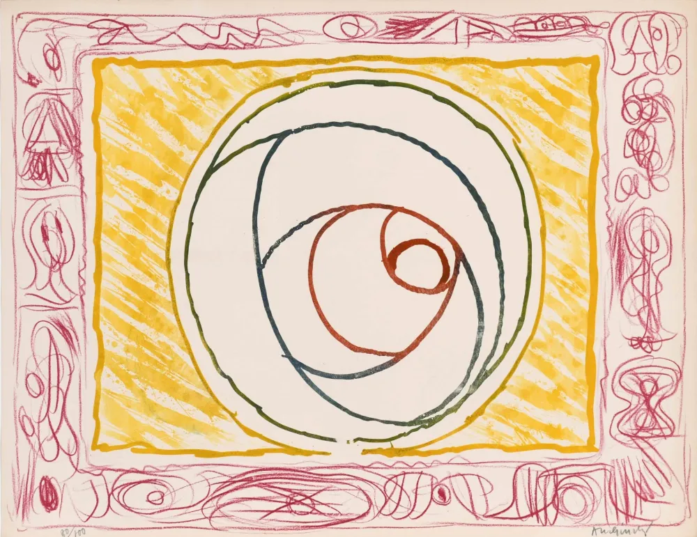 Aguafuerte Alechinsky - Graffiti Sélénite