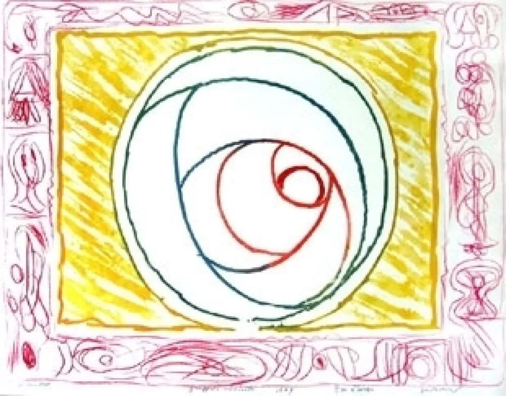 Grabado Alechinsky - Graffiti sélénite 