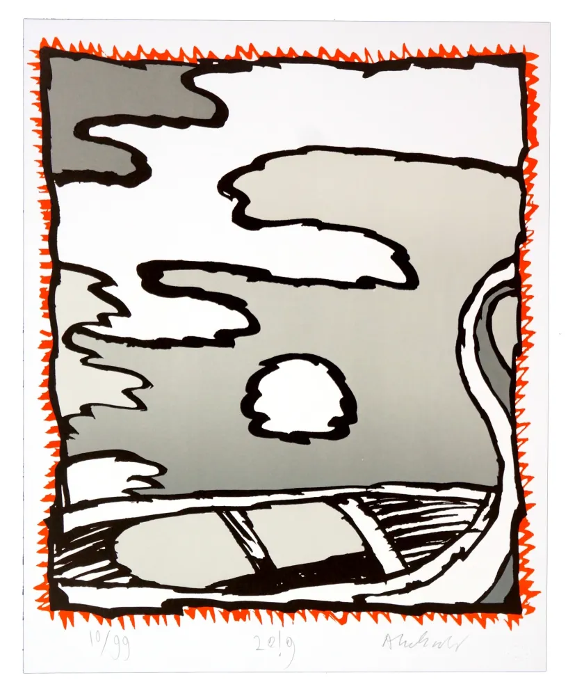 Litografía Alechinsky - Griserie à minuit I