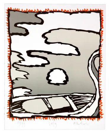 Litografía Alechinsky - Griserie à minuit I