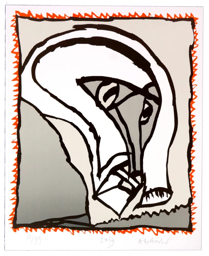 Litografía Alechinsky - Griserie à minuit II