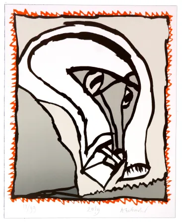 Litografía Alechinsky - Griserie à minuit II