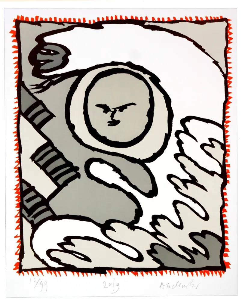 Litografía Alechinsky - Griserie à minuit V