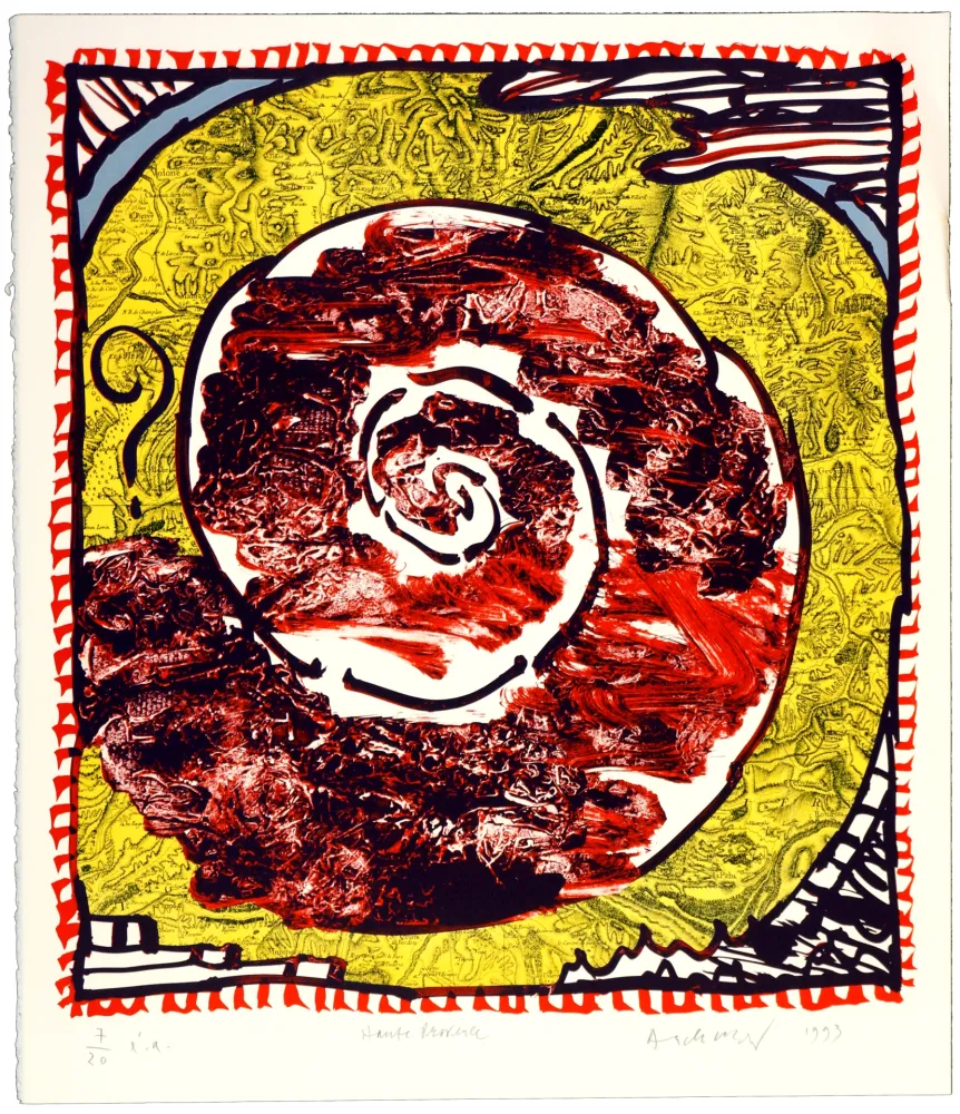 Litografía Alechinsky - Haute provence