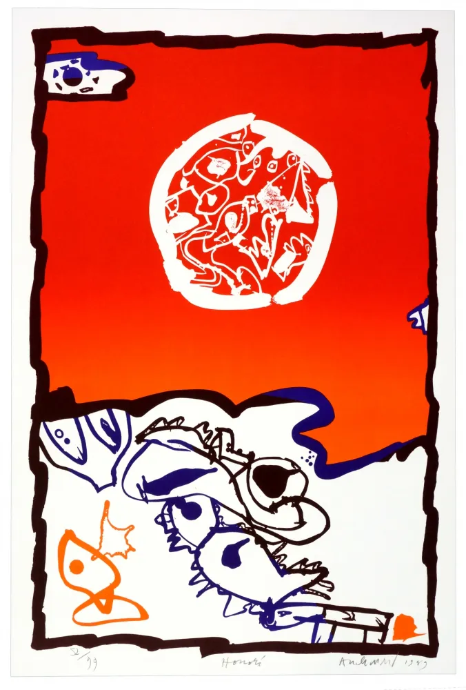 Litografía Alechinsky - Honoré