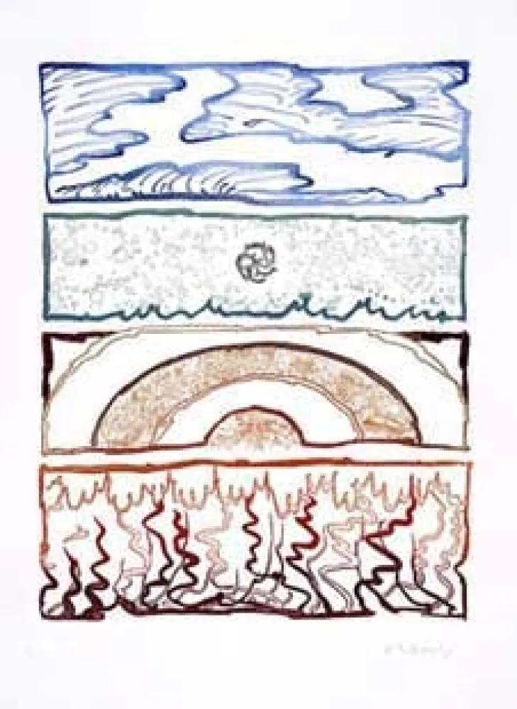 Grabado Alechinsky - Idem polychrome