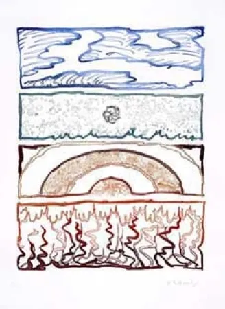 Grabado Alechinsky - Idem polychrome