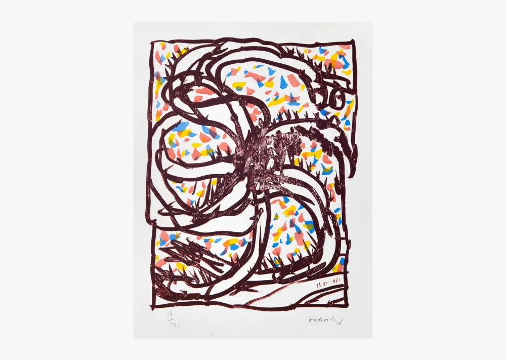 Litografía Alechinsky - Jantes et jambes