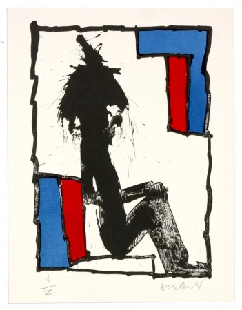 Litografía Alechinsky - JE VOUS EN PRIE ASSEYEZ-VOUS