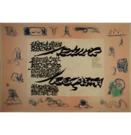 Litografía Alechinsky - J'ecris à Gloria