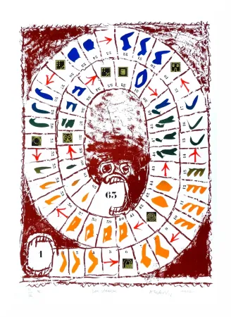 Litografía Alechinsky - Jeu classique