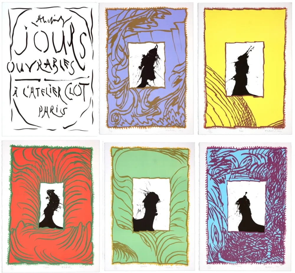 Litografía Alechinsky - Jours Ouvrables (Complete portfolio)