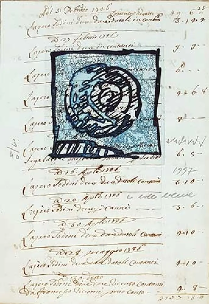 Grabado Alechinsky - La belle bleue