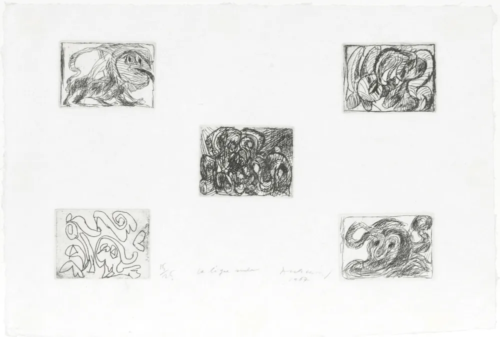 Aguafuerte Alechinsky - La ligne seule