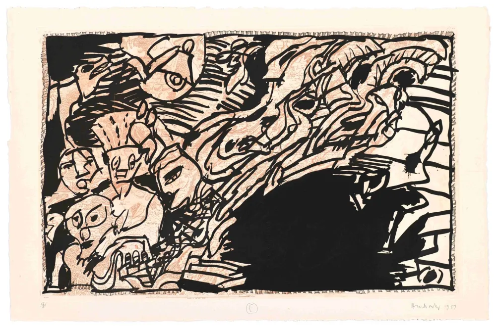 Aguafuerte Alechinsky - La Prise à Revers